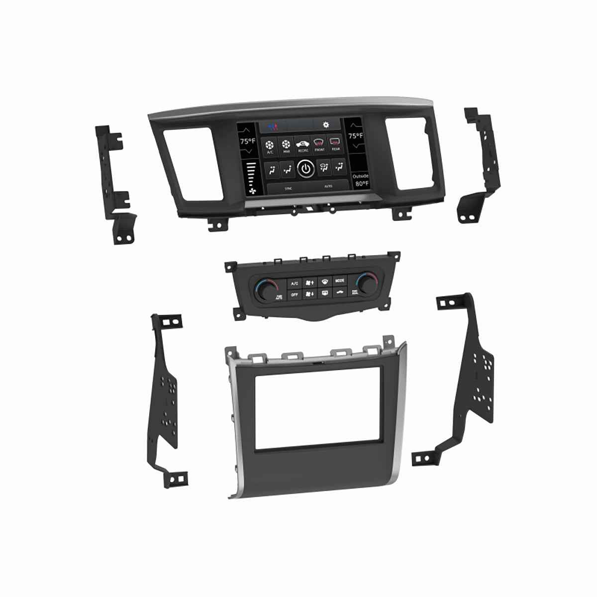Metra 957643 Stereo Installation DDIN Dash Kit for Nissan Pathfinder 2013-2020-Black