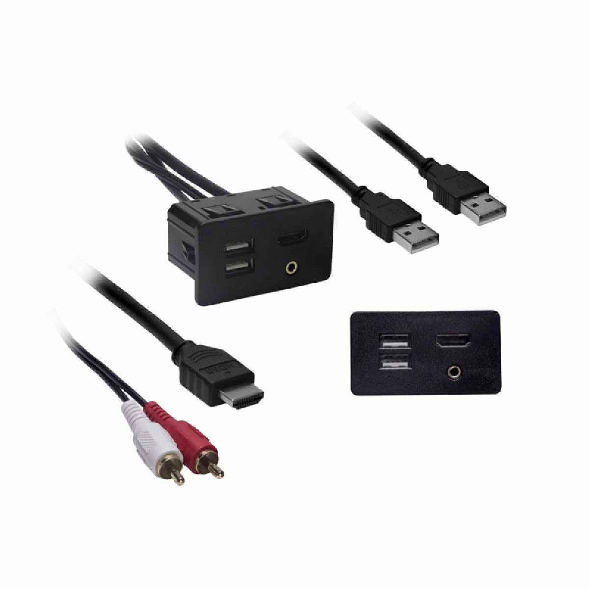 USB-AUX-HDMI Knockout Repl Panel Ford