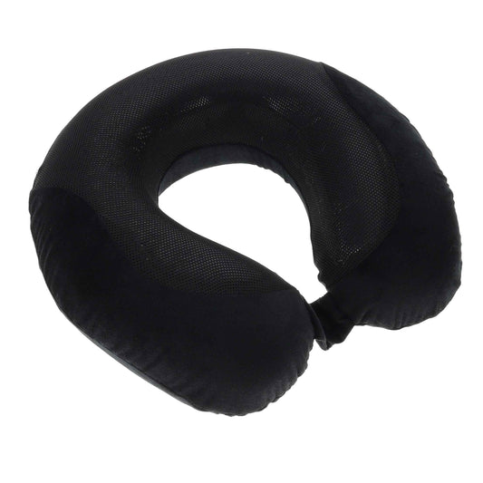 BC Outfitters BCO3565GELBL Gel Neck Pillow with Memory Foam and Cooling Gel-Removable Washable Cover Front Snap for Travel Comfort-Black