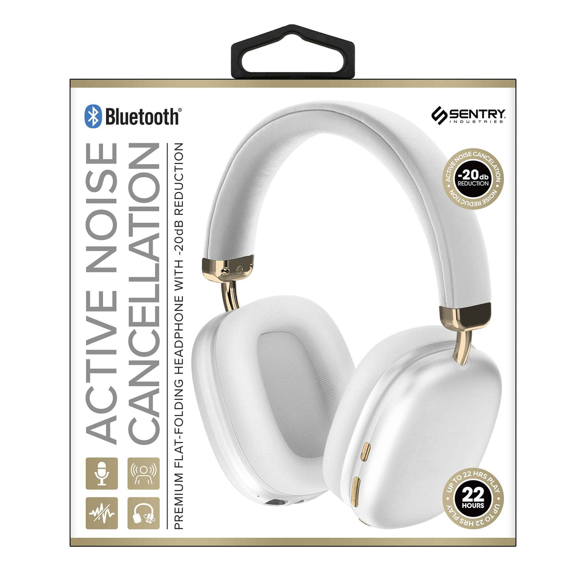 Deluxe Full Size NC BT(R) Headphones Wht