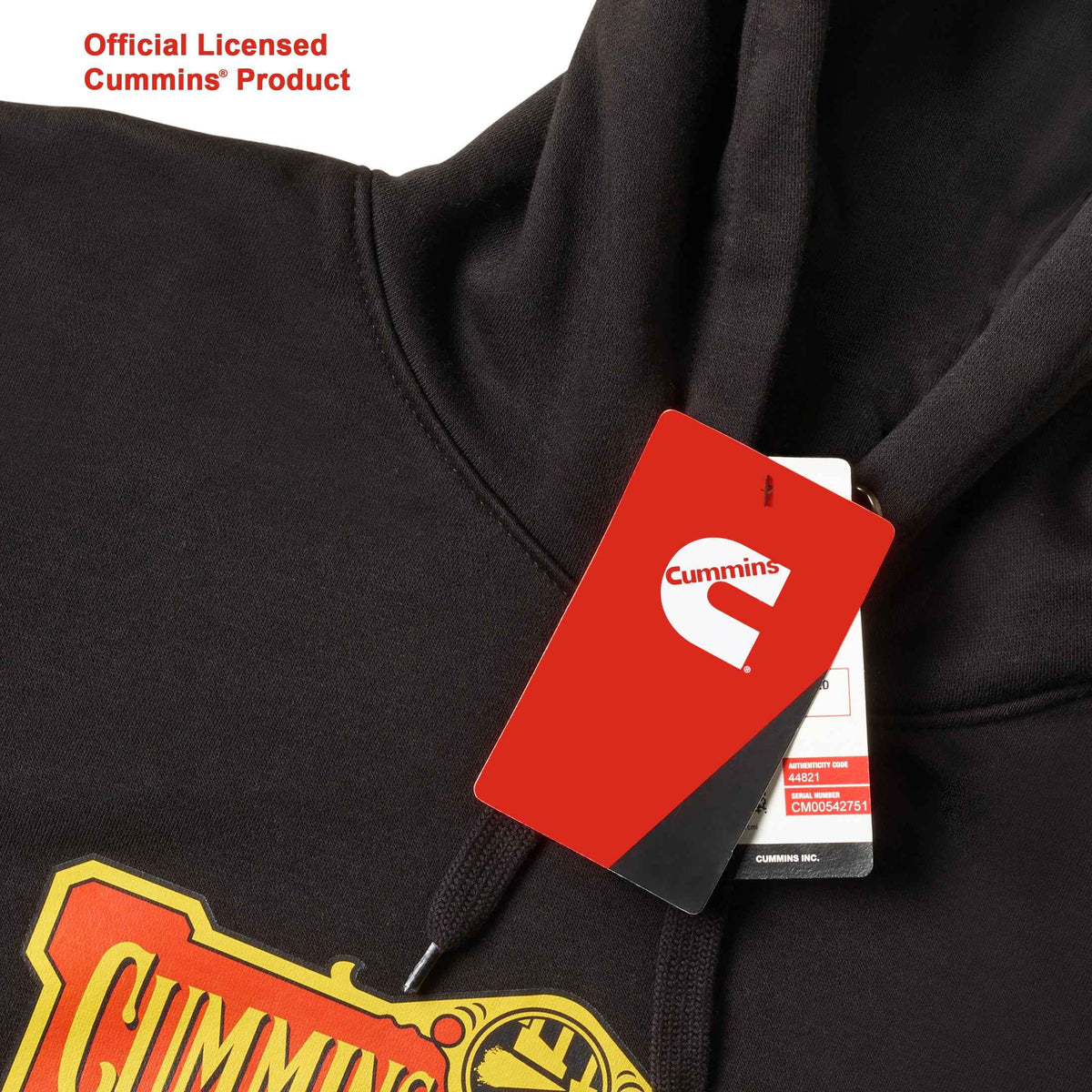 Cummins Hooded Sweatshirt CMN35294 Vintage 1919 Engine Oil Logo Hoodie Black Small