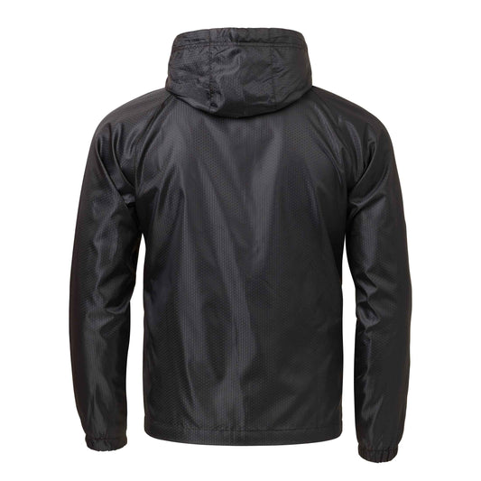 Cummins CMN35397 Mens Lightweight Rain Jacket Windbreaker Water-Resistant Hooded Outerwear-Black and Red 2XL