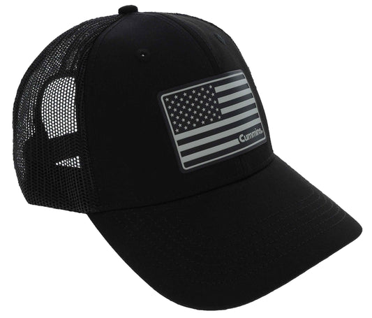 Baseball Cap Flag Patch Black