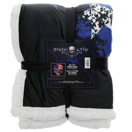 American Skull Design Sherpa Throw Blanket for Couch Lightweight Plush Cozy Soft Throw for Sofa Vehicle Home 60x70