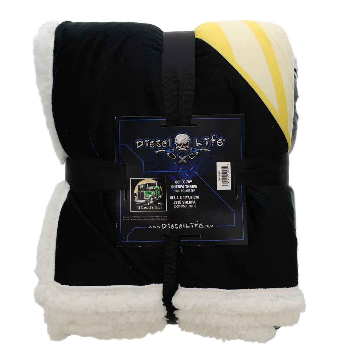 Diesel Life DL02CLASS All Class... No Gas Sherpa Throw Blanket - 60 Inch x 70 Inch