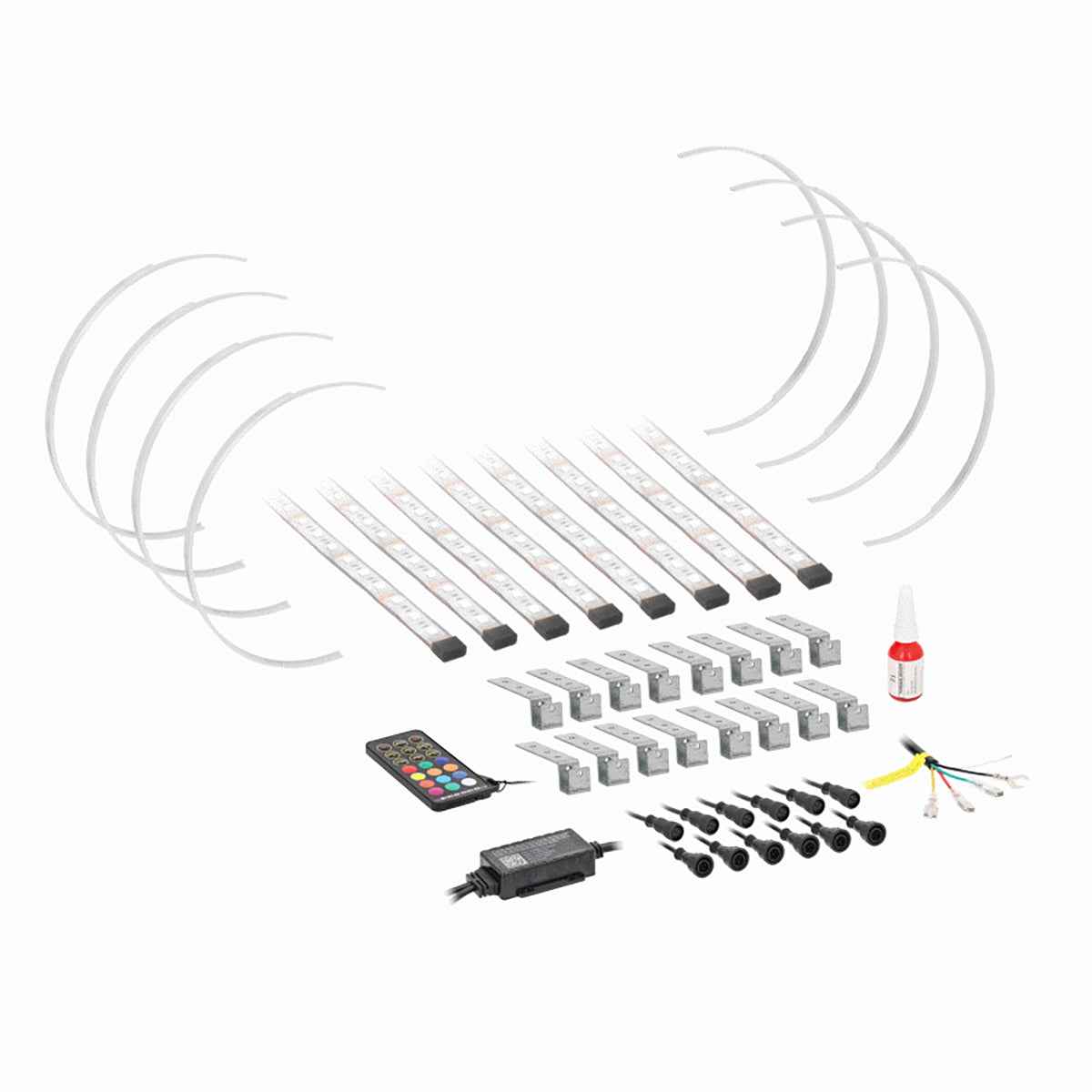 Heise by Metra HERGBWWS RGBW Expand Wheel Rings 11-14inch LED Lighting Kit