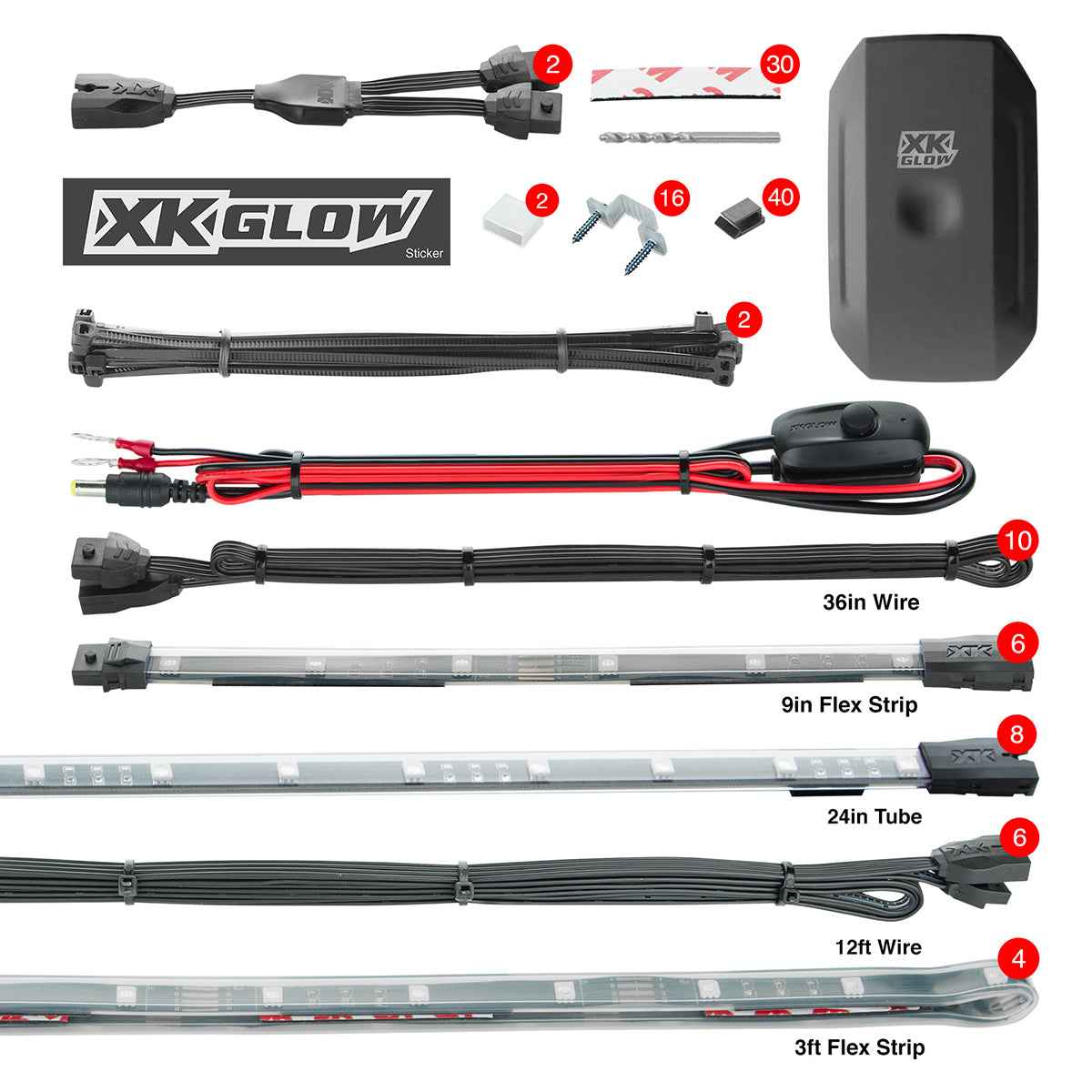 Undercar Kit 18pcs Million Clear XChrome
