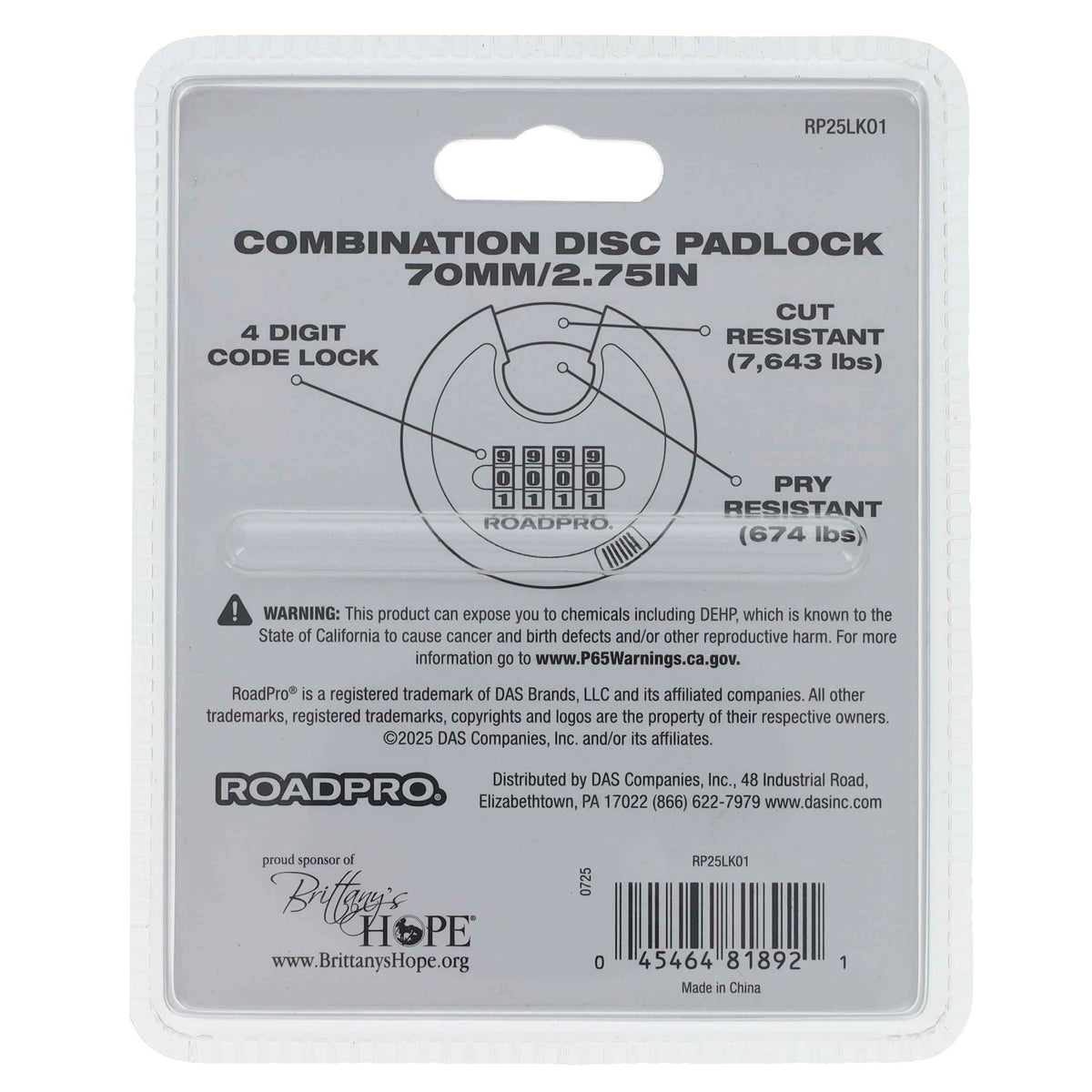 Combination Disc Padlock