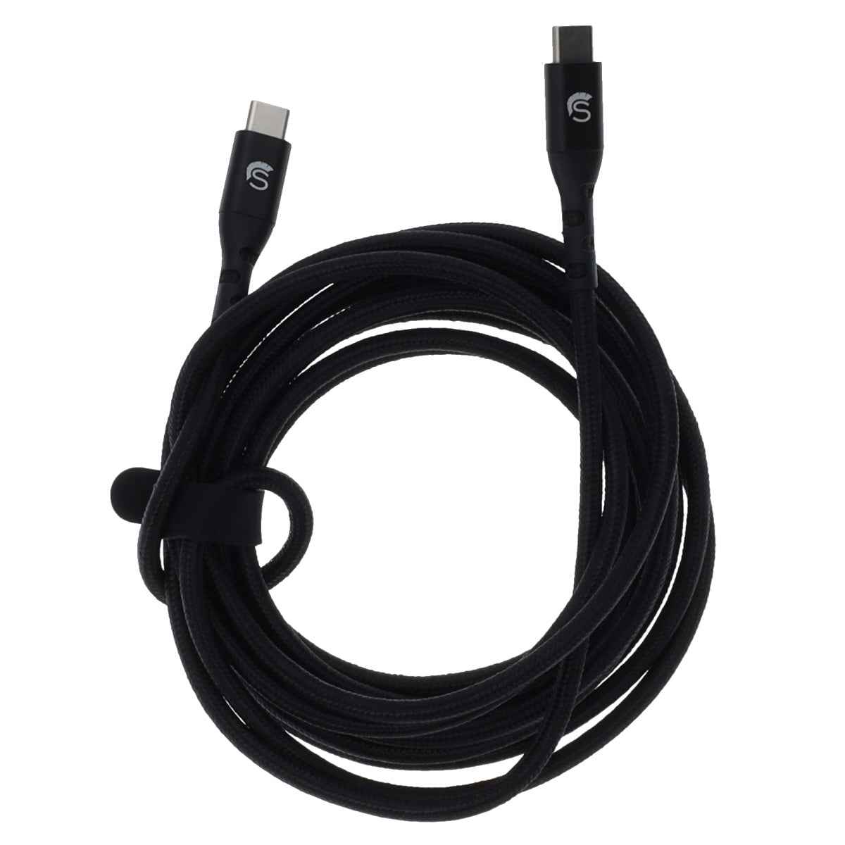 Scipio 10-Foot MFi-Certified Lightning to USB-C Cable with Metal Housing Braided Charging Cord Black