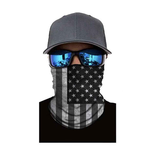 Trader Bos TB10602 White Flag Face Guard Balaclava Face Mask Neck Gaiter UV Protector Motorcycle Ski Scarf for Men Women