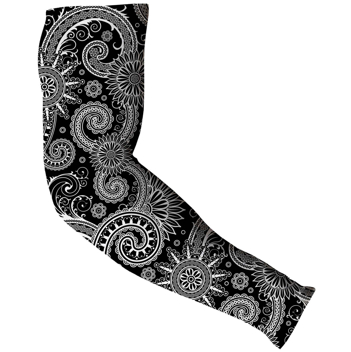 Black-White Paisley Arm Sleeves