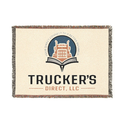 Manta tejida directa para camioneros – Manta decorativa con logotipo de camión pesado