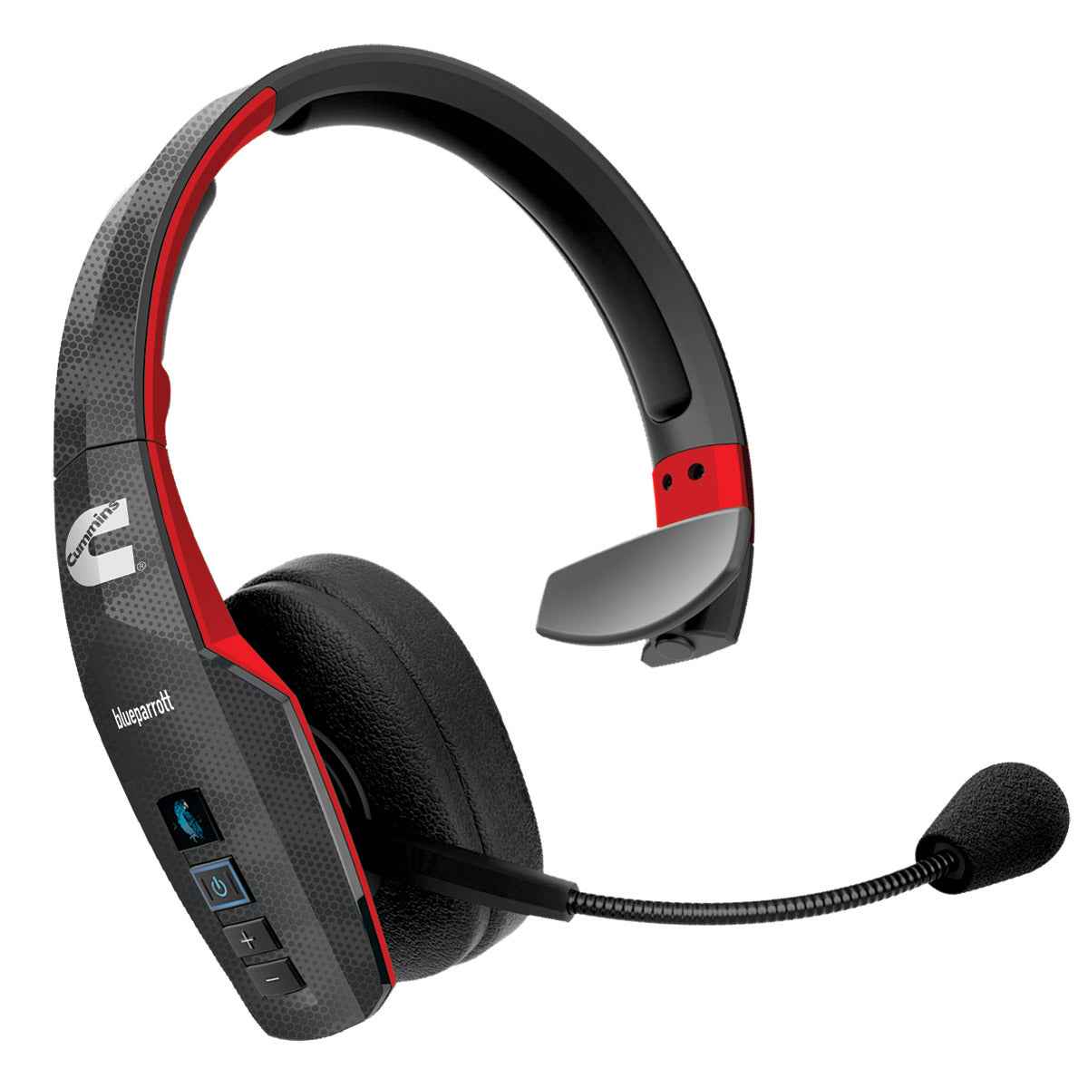 Cummins Edition CMNBPB450XT BlueParrott  Wireless Trucker Headset with Mic Premium Noise Cancelling and Voice Control 24Hrs 300FT Range