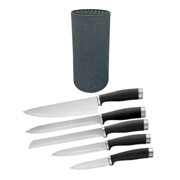 6PC SS KNIFE SET W/HOLDR